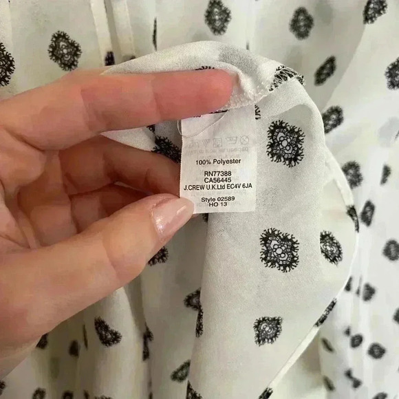 J. Crew Sheer Patterned Blouse - Picture 6 of 7